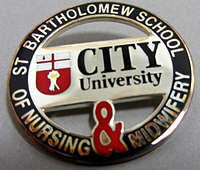 St Bartholemews school of Nursing and City University badge