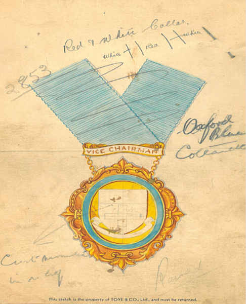 London Hospital Aid Society badge sketch - Vice Chairman